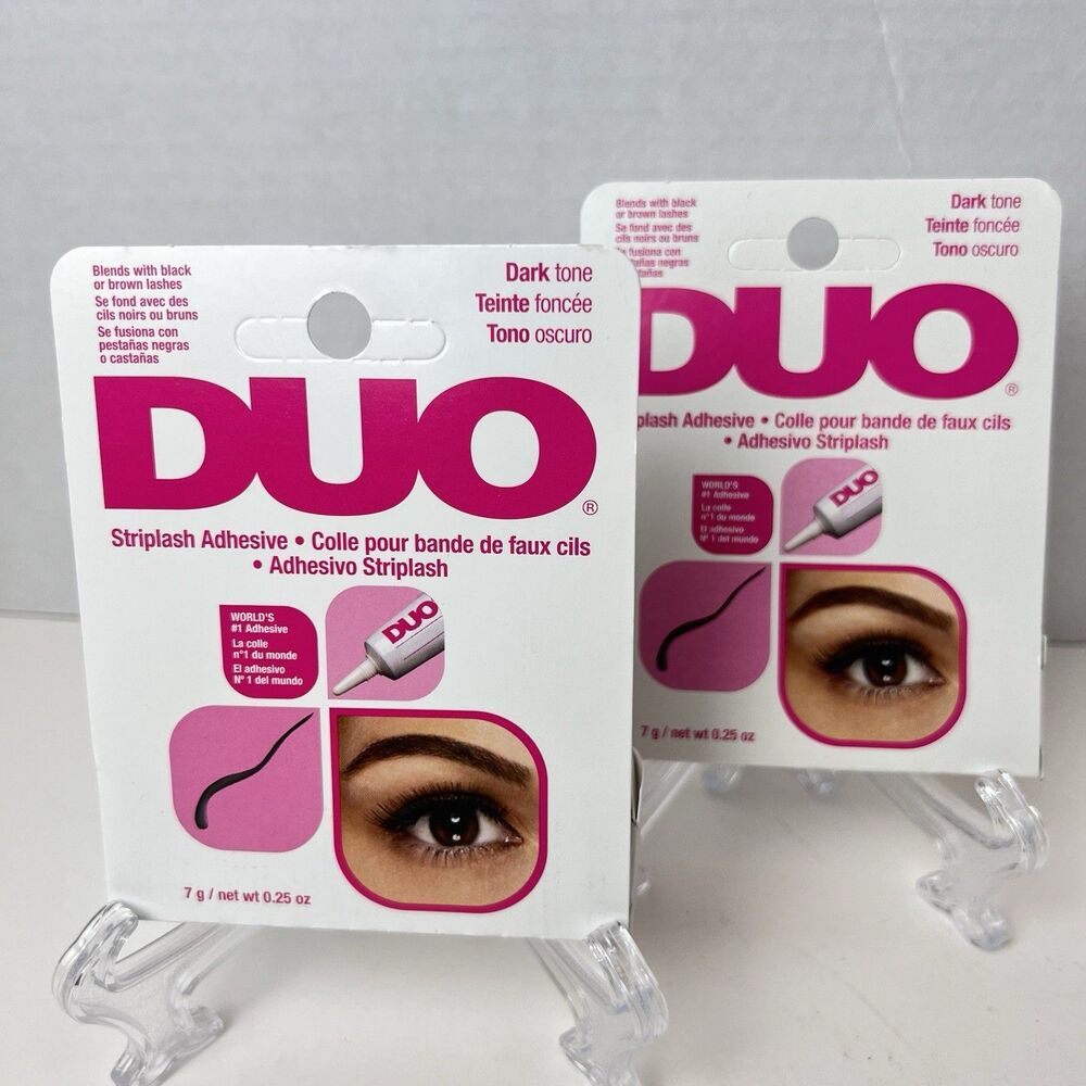 Lot Of 2 Duo Striplash Adhesive Dark Tone 7g 0.25oz Eyelash Glue Waterproof